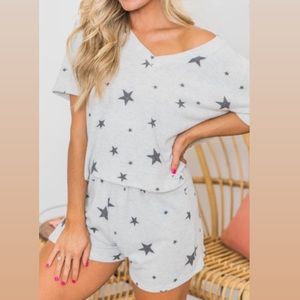 starprint loungewear set (grey)